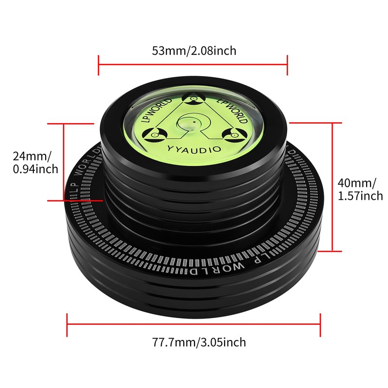YYTCG Turntable Weight & Vinyl Record Stabilizer - Aluminum Alloy