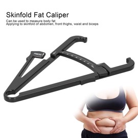 Body Fat Caliper, Body Fat Tester Caliper, Body Fat Caliper Made of Black Plastic, Unisex Skinfold Caliper, Body Fat Meter (#1)