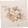 CAXUSD Elegant Ceramic Flower Hair Comb Hair Accessory for Wedding