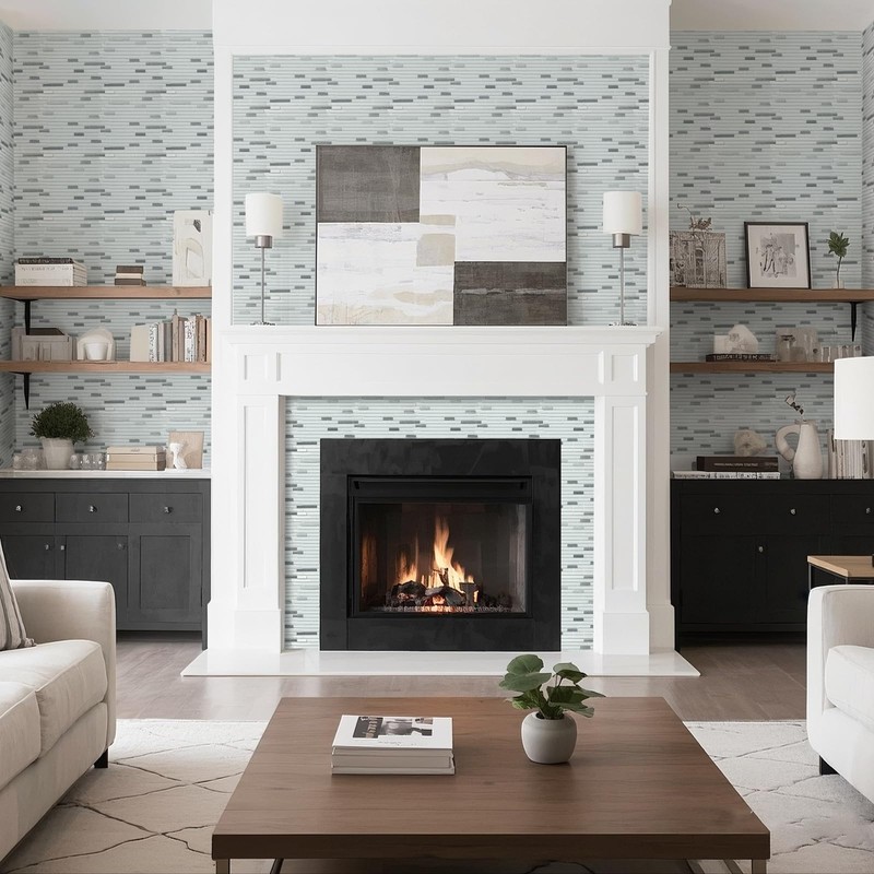 Midcard 5 Sheet Glass Mosaic Tiles for Kitchen and Bathroom