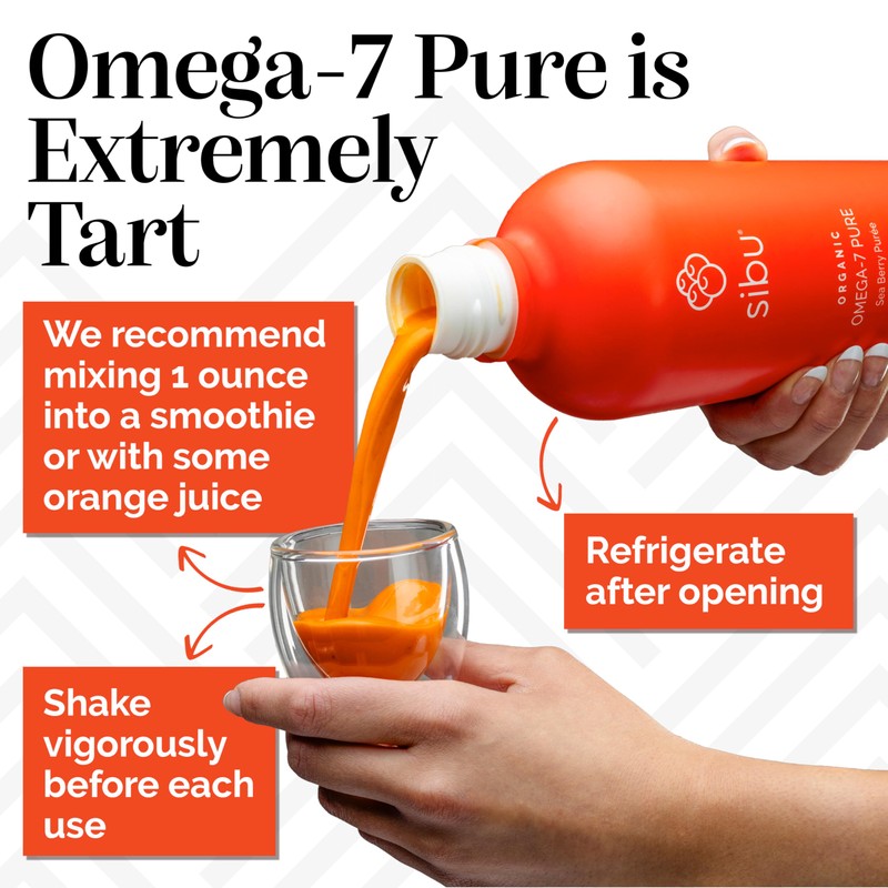 sibu Omega-7 Pure, 100% Pure Sea Buckthorn Juice (32 oz)