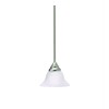 Kichler 3476NI Telford Mini Pendant Light, 7" Brushed Nickel, Alabaster Swirl