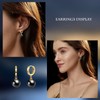 JAXXEL Black Pearl Earrings for Women,Fishhook Pearl Drop Earrings 18K