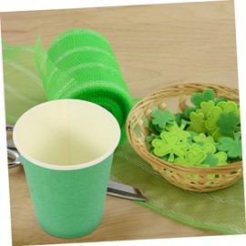 Alipis 50pcs Green Party Paper Cups St. Patrick's Day Drinking ES Lightweight Festive Tableware