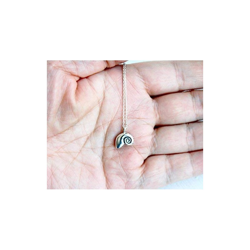 Sterling Silver Nautilus Shell Necklace