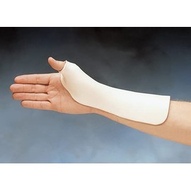 North Coast Medical Radial Based Thumb Spica Precut Splint, Preferred Perforated 1 percent, 1/8in (3.2mm), Medium, Pack of 5