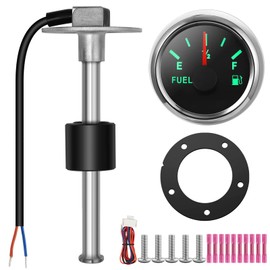RUPSE Fuel Sender Unit Boat Fuel Tank Sending Unit Fuel Water Level Sensor Stainless Steel Fuel Sender and Fuel Gauge for Boat Car Truck RV (13" (330mm))