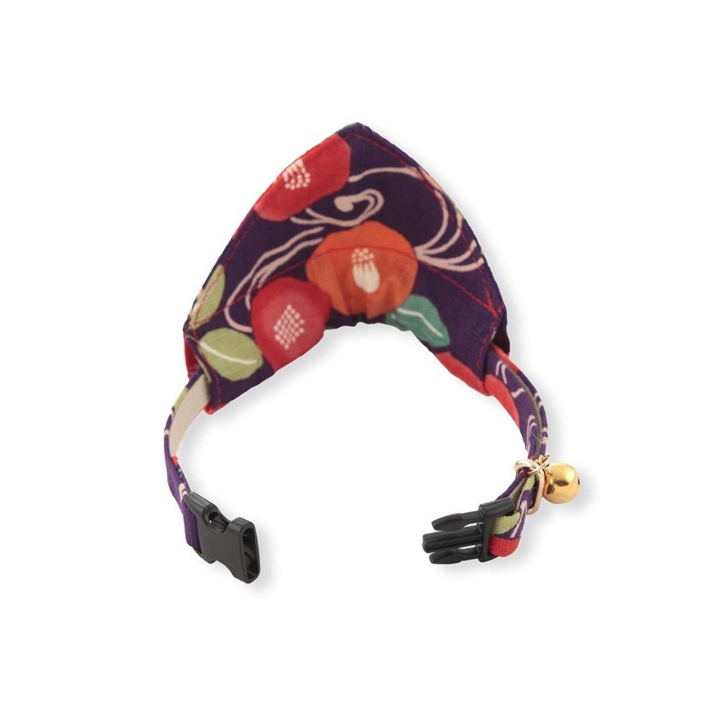 Kimono Cat Bandana Collar (Purple)