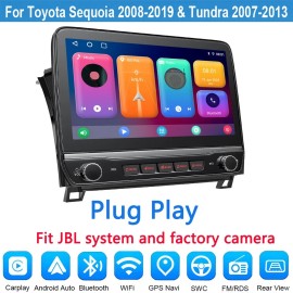 YuanTing 4+64G Carplay For Toyota Tundra 07-13 /Sequoia 08-19 Car Stereo Radio Android 13