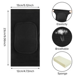 Sibba Compression Elbow Pads Arm Brace Support Fitness Arm Knee Protector Volleyball Basketball Breathable Elbow Wraps for Kids, Men and Women(M,Black)