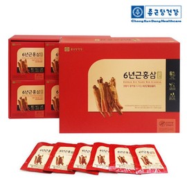 Chong Kun Dang Health 6-Year-Old Red Ginseng Gold 120 Packets (80mlx60Packsx2Boxes) / 종근당건강 6년근 홍삼골드 120포(80mlx60포x2Box)