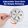 2 PCS BBQ Grill Smoker Air Vent Set, Adjustable Stainless
