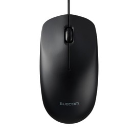 Elecom M-LE10URCBK Wired Mouse, Type-C Connection, Large, 3 Buttons, Black