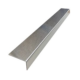 Brushed 304 Stainless Steel Universal Gap Filler Finishing Angle Trim Kit Elements (Outer Finish, 1" x 1.75" x 36")