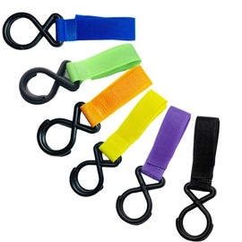 JEYORZY Pack of 12 Pram Hooks, Velcro Hook Pram for Changing Bag, Handbags, Hanging Bags, Backpacks, Purses, Pram Accessories, Universal Fit