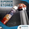 MineralStream Chakra Showerhead with Natural Gemstones, Therapeutic Crystals, Purification of