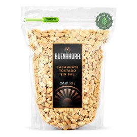 Cacahuate Natural Tostado Pelado Sin Sal BUENAHORA 500g  Snack Saludable, Rico en Proteína y Energía, Ideal para Deportistas, Recetas y Dietas...     