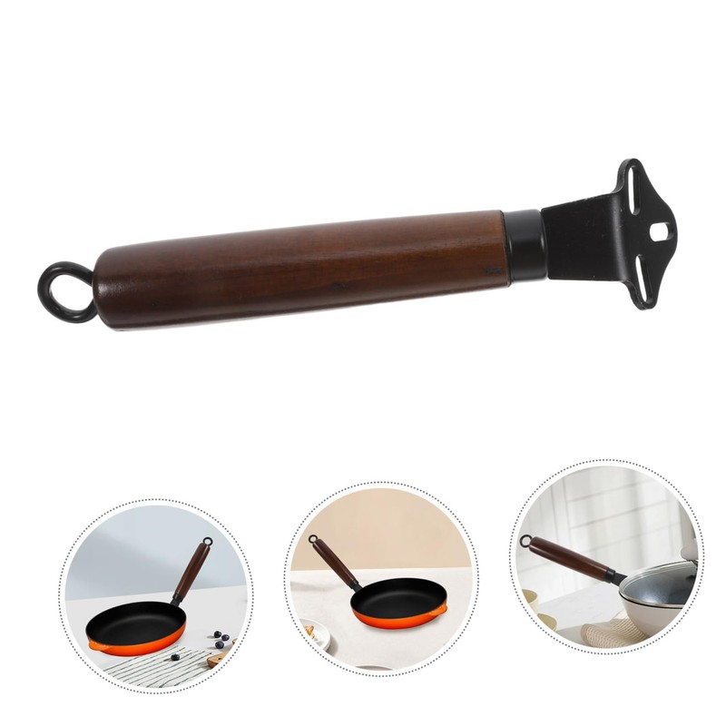 CHILDWEET Detachable Wooden Wok Handle Replacement Scald Kitchen Utensil Accessory