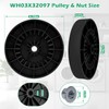 WH03X32097 Washer Transmission Pulley and Nut Replacement for GE Hotpoint