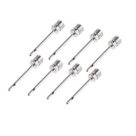 Juliyeh 8 Pcs Inflator Ball Pump Needle Universal Design Stainless Steel Air Pump Needles For Inflating Sports Balls, Football, Basketball, Rugby, Netball, Handball, and All Other Sports Balls