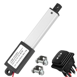 AWINLI Mini Linear Actuator 12V 4 Inch Stroke,60N/13.4Lbs,Speed 15mm/s Mini Waterproof Sports Actuator Small 12V with Mounting Bracket for Cabinets,Window Openers,Robots(100mm）