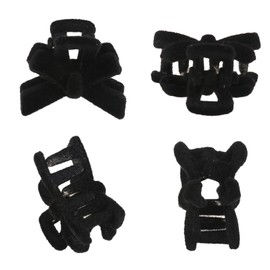 NiceYnn 20 Stück Haarspangen Flocag Mini Clip Haarspange Frisierzubehör rutschfest für Hochzeit Geburtstag Schwarz