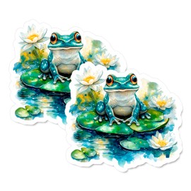Frog Magnet 4 inch 2 Pack Vinyl for Fun Cute Souvenir Gift Refrigerator Fridge Dishwasher ID44999