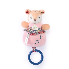 Doudou et Compagnie - Boh'aime - Faon Music Box - Pink - 20cm - Birth Gift - Beautiful Gift Box - DC4022