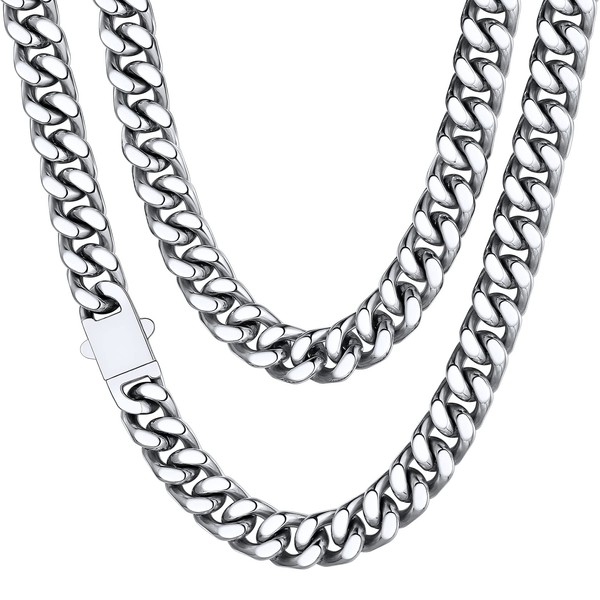 Silver Mens Chain Hip Hop Jewelry Men Big Chain Necklace