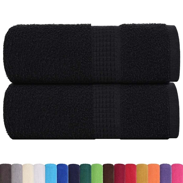 vidaXL soap towels - 2 pack black 30x30 cm -