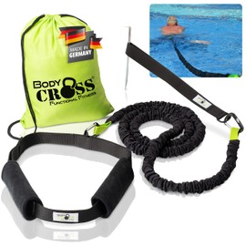 Premium Swim Trainer Suitable for Any Pool, Optimal Swimming Without Counter-Current System, Padded Swim Belt with Tube 1-20kg Traction, Tested and Certified, Made in Germany