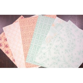 Stampin' Up! Stampin Up Specialty DSP Parisian Blossoms A2 Card Fronts 6 Pieces 4 x 5 1/4”
