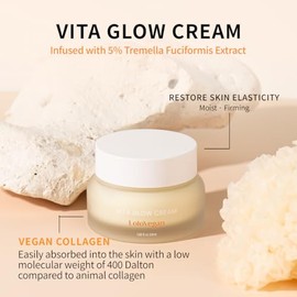 Vita Glow Cream – For Dewy, Glowing Skin with Snow Mushroom Extract, Vitamin C Complex and Niacinamide, Helps Improve Uneven Skin Tone and Pigmentation, Vegan (1.69 fl.oz/ 50ml)