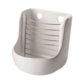 Asdays Rabbits Timothy Grass Pot Feeder Small Animal Guinea Pig Tableware Bait Container Spill Resistant Fixable White