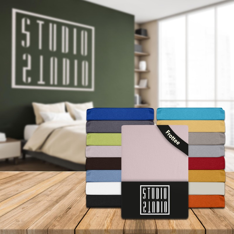 STUDIO Basic Terry Fitted Sheet 140 x 200 cm -