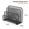 gianotter Mail Organizer Countertop, Metal File Holder with 3-Slot, Bill