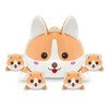 YIIQUWEN 17" Corgi Plush, Soft Stuffed Animal Dog Pillow Toy,