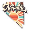 Nevada Retro Style State Vinyl Sticker - Car Window Bumper Laptop - 5"