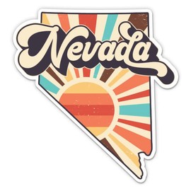 Nevada Retro Style State Vinyl Sticker - Car Window Bumper Laptop - 5"