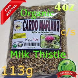 Mexican Herbs Cardo Mariano 4oz, Milk Thistle Herbs, Liver Cleanser support Higado Graso