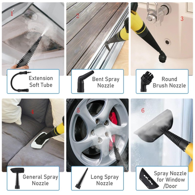 Pressurized Steam Cleaner, Handheld Multi-Surface Steamer with 11 Accessories &