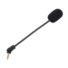 Microphone Replacement for Kingston for HyperX Cloud Revolver, 3.5mm Gold Plated Curved Plug Game Mic, Adjustable Detachable Mic Boom