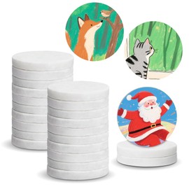 Jicyor Pack of 25 Stones for Painting, 5 cm Flat Stones for Painting, Stones for Painting, Flat White Stones for the Garden, Can Be Decorated