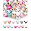 WINKIO Wooden Beads with Face, Pack of 36, Round 25