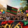 JUNEBRUSHS 2 Pack Juneteenth Flags for Outside, 3x5 Ft African