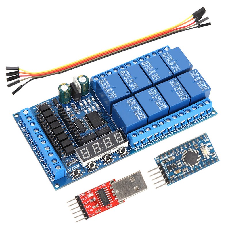 DC 12V 8 Channel Pro Mini PLC Relay Shield Module