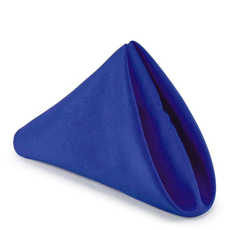 Weddecor 20 Inch Royal Blue Cotton Polyester Table Napkin for