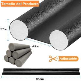 Beyson Protector y Guardapolvo para Puerta Tira de Sellado de Ventanas - Autoadhesiva PVC Cubre Polvos para Puertas, Impermeable Tope para Puerta de Bajo Puerta, Prevención del Ruido - Negro
