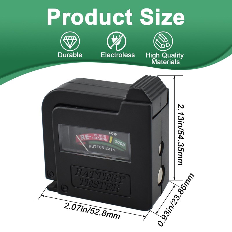 UBANU 1Pc BT-860 Universal Small Battery Volt Tester Checker, High