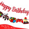 umoni Red Game Birthday Decorations 2Pcs Video Game Birthday Banner